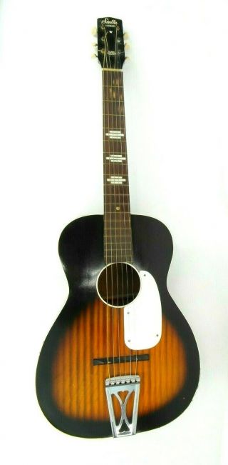 Vintage Stella Harmony Six (6) String Acoustic Sunburst Guitar Model H929
