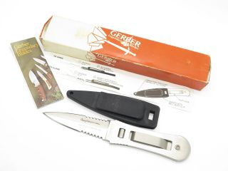 Vtg Gerber Usa 1985 1st Production Blackie Collins Clip Lock Dagger Dive Knife