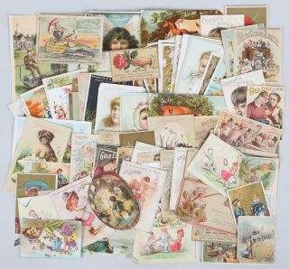 Group Of (89) Antique Victorian Trade Cards