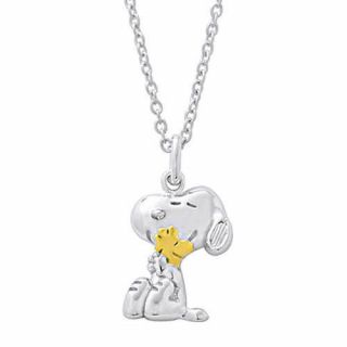 Peanuts Official Licensee Snoopy Woodstock Silver 925 Necklace Japan Tracking
