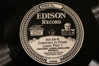 Edison 52129 Vaughn De Leath Christmas In Other Lands Part 1 & 2 E,  Electric