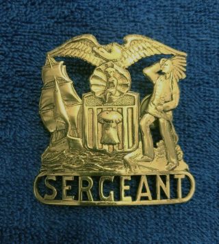 Obsolete Gold Filled Chicago Police Sergeant Hat Screw Back Pins