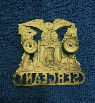 Obsolete Gold Filled Chicago Police Sergeant Hat Screw Back Pins 2