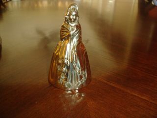Vintage Brass Lady Bell With Clapper 4 " Tall