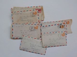 18 Wwii Letters Italy 463rd Bomb Group Panora Iowa Air Force Pilot Ww Ii Vtg Ww2