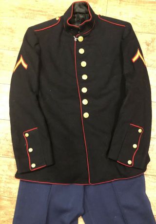 Paramarine Named Wwii Us Marine Corps Dress Blues Jacket Usmc Parachute