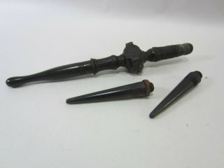 Antique Civil War Era Hard Rubber Irrigation Tools With Hand Wand M 381