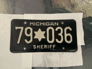State Of Michigan Tuscola Country Sheriff Police Department License Plate