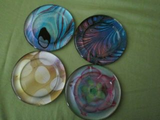 Set Of 4 Artistic Glass Coasters From The Metropolitan Museum Of Art In Nyc