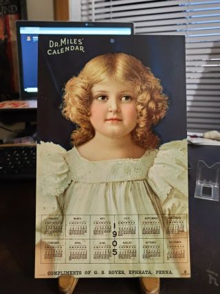 1905 Advertising Premium Calendar Dr Miles Quack Medicine G.  S.  Royer Ephrata Pa