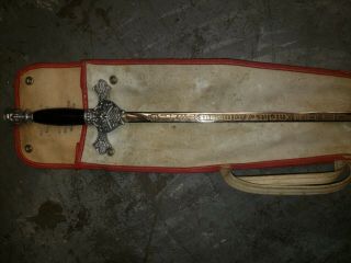 Vintage Knights Of Columbus Ceremonial Sword W/ Scabbard,  Carry Case
