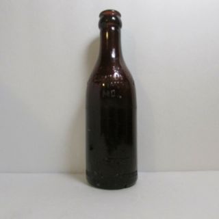 Ca.  1900 - 1915 Amber Brown Glass Coca Cola Coke Bottle Baltimore Md 6 1/2 Oz