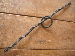 Harness Ring Horse Tie On Four Heavy Gauge Barbless Lines - Antique Barbed Wire