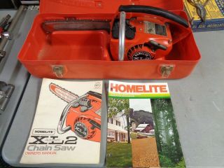 Homelite Vintage Xl - 2 Automatic Chain Saw & Case  Saw