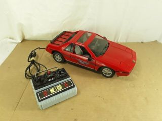 Vintage 1985 Bright Pontiac Fiero Remote Control Rc Car Toy Red