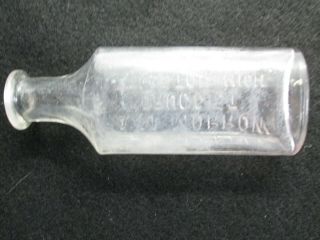 Antique Apothecary Bottle A,  M.  Morrow Druggist Pellston,  Michigan 3