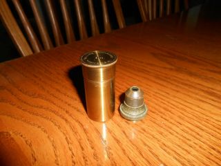 Antique Williams,  Brown & Earle Microscope Lens 1in Brass Case