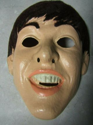 Vintage 1965 Beatles Paul Mccartney Halloween Costume Mask - Ben Cooper