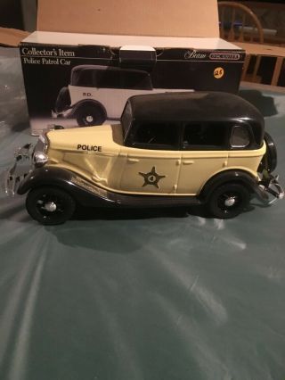 Jim Beam/i.  A.  J.  B.  B.  S.  C.  1934 Yellow Police Patrol Car Decanter Rare