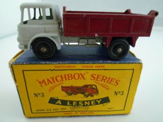 Vintage Matchbox Lesney No.  3b Bedford Tipper Truck 1961