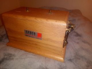 Cenco Science Lab Induction Coil Spark Gap Generator In Wood Case