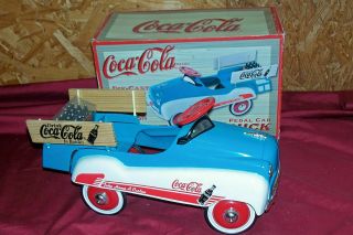 Coca Cola Die Cast Metal 1:3 Scale Stake Bed Truck Pedal Car Nib -
