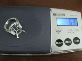 N/R 14k White Gold 6.  3 gr Diamond Large Stone Semi mount Ring Setting 3