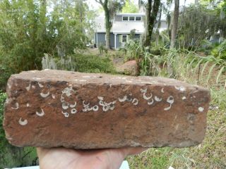Massive 9 Pound Slave Made Brick Charleston Sc Rice Plantation