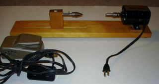 NILUS LECLERC Electric Bobbin Winder w/Foot Pedal Weaving Tool Vintage Quebec 2