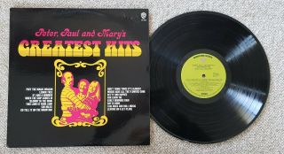 Peter,  Paul And Mary - Greatest Hits - Orig Oz Press Warner Bros Label Lp - 1974