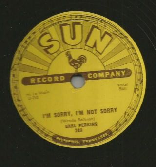 ROCKABILLY 78 - CARL PERKINS - DIXIE FRIED - HEAR - 1956 SUN 249 2