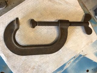 Vintage circa 1920 Columbian Fisher Body C - Clamp.  4 - 1/2” Opening 3