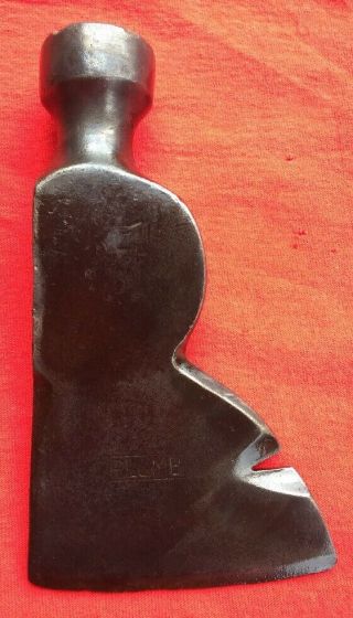 Vintage Plumb 1 & 1/4 Lb Half Hatchet Head With A Round Neck,  Head & Nail Puller