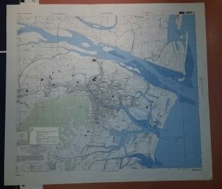 1945 Us Army Map - City Plan Of Tokushima,  Tokushima Prefecture,  Shikoku,  Japan