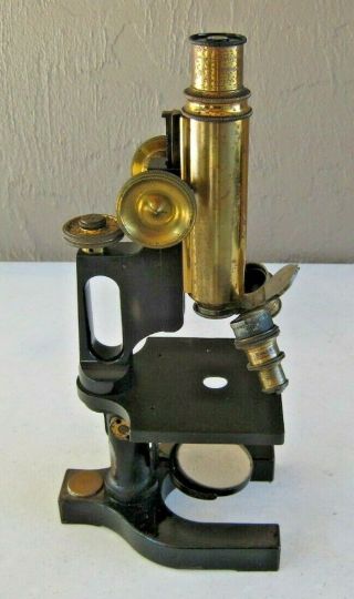 Antique Bausch & Lomb Microscope Arthur Thomas Co 2 Objectives Serial 73906 BM1 2