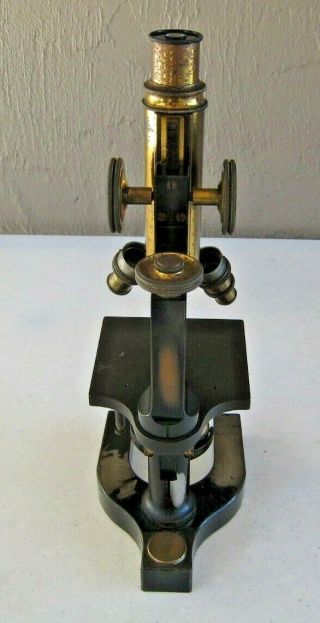 Antique Bausch & Lomb Microscope Arthur Thomas Co 2 Objectives Serial 73906 BM1 3