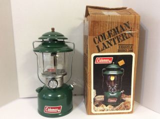 Vintage Coleman Model 200a700 Single Mantle Green Lantern Dated 3 81