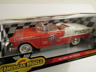 Vintage Diecast - - 1955 Chevy Convertible Indy Pace Car - - 1/18 Scale - - Ertl - - Nib