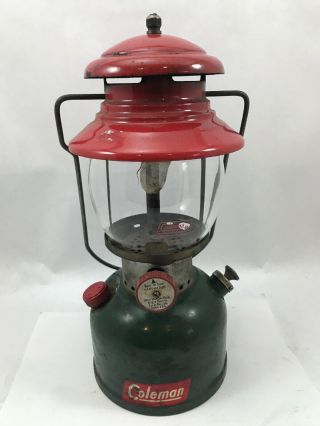 Vintage Coleman 200a Red & Green Christmas Lantern Dated 9/51 November 1951