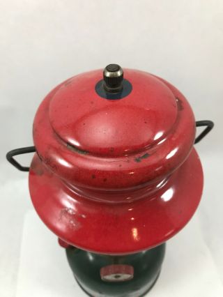 Vintage Coleman 200a Red & Green Christmas Lantern Dated 9/51 November 1951 2