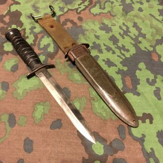 Ww2 Us M3 Fighting Knife Imperial Guard Marked With M8 Sheath Wwii Usm3