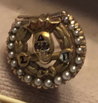 10k Gold Pearls Delta Sigma Pi Fraternity Pin Business