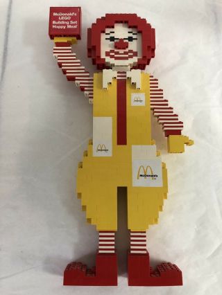 Ronald Mcdonald Lego Statue (extremely Rare) From Happy Meal Display,  Not Glued
