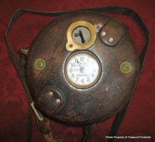 Vintage Detex Watchclock Corp Guardsman Clock Steampunk Look