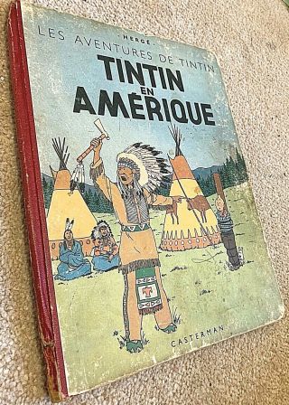 Tintin En Amerique Casterman 1945 1st Colour Edition B1 Herge Eo Comic