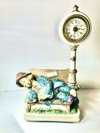 Melody In Motion Handmade Painted Porcelain Clown Clock - Wall Street Willie