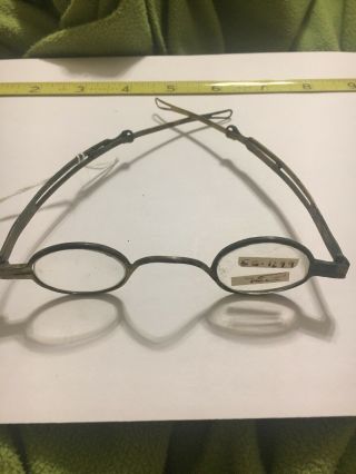 Antique Eyeglasses Spectacles,  Temples Adjustable Length W/ Loops 29