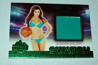 2019 40th National Jennifer Walcott Green Foil Worn Swatch Bench Warmer Card