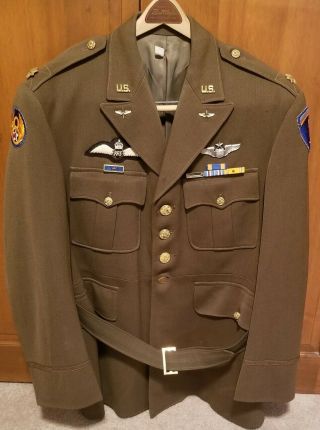 Vintage World War Ii U.  S.  Army Air Corp/raf Officers Dress Jacket 8th Uk Major
