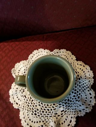 1 Longaberger Pottery Woven Traditions Sage Green Coffee Mug/Cup EUC 2